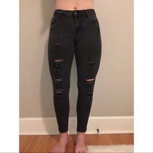 Old Navy Distressed Black Denim